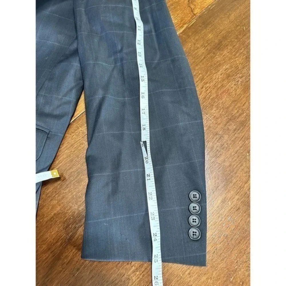 Andrew Fezza Men's‎ Blazer Sport coat Jacket  armpit to armpit 45 inches Blue